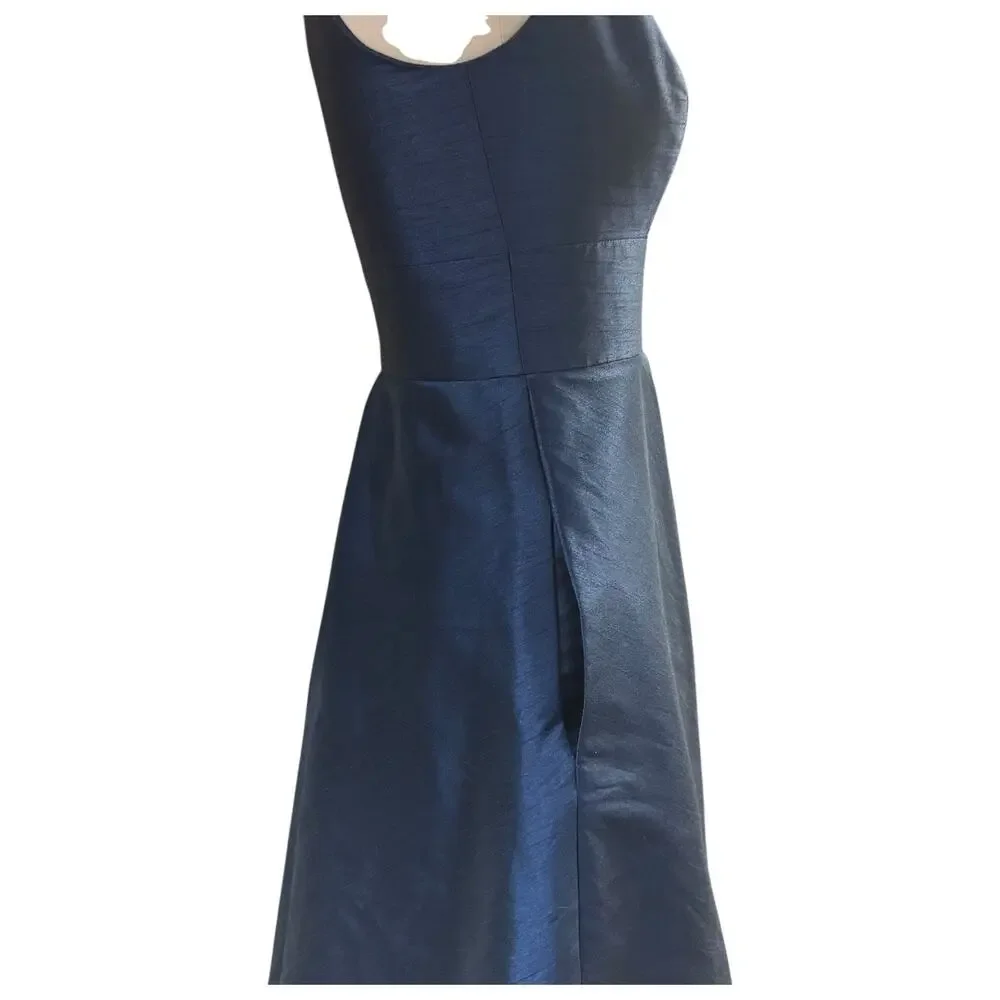 Alfred Sung Sleeveless V-Neck Mini Dress Midnight Blue 6